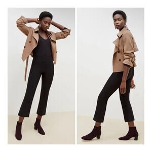 MM LaFleur Oshima Cropped Kick Flare Everstretch Work Career Classic Pant Size 8